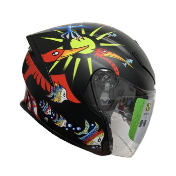 AGV K-5 Jet Top White Zoo Helmet (Asian Fit)